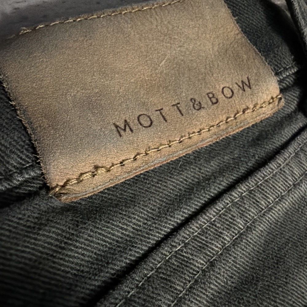 Mott & Bow Skinny Fit Pants Mens 33(34)x32 Green Stretch Chino 5-Pocket - Picture 9 of 10